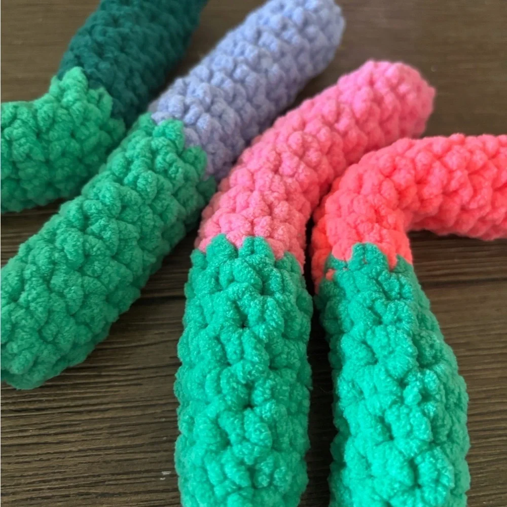 Handmade Crochet gummy worms bendable toy